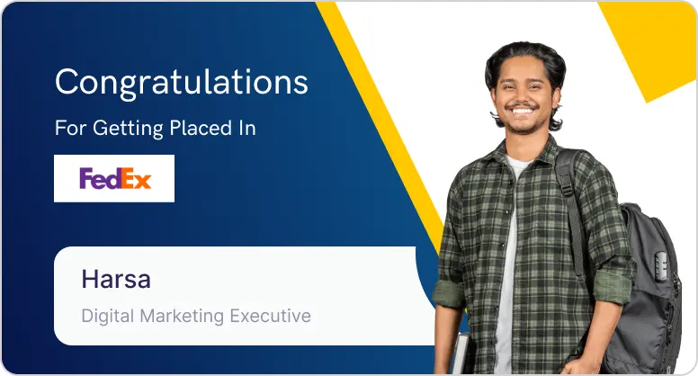 Our Student Placement - Harsha placed at FedEx